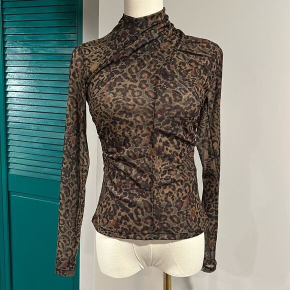 NWT All Saints Tia Halftone long sleeve Sz 2 - Picture 3 of 11